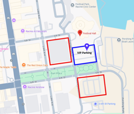 Racine HarborFest Parking Map
